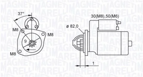 Magneti Marelli Стартер MAGNETI MARELLI 063721389010