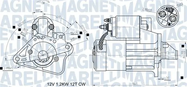 RENAULT Стартер CLIO III 1.6 09-, DUSTER 1.6 11-, MEGANE III 1.6 08-, DACIA MAGNETI MARELLI 063721524010 (фото 1)