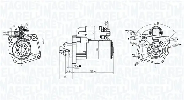CITROEN Стартер BERLINGO 16-, DS, FIAT, PEUGEOT MAGNETI MARELLI 063726281010 (фото 1)