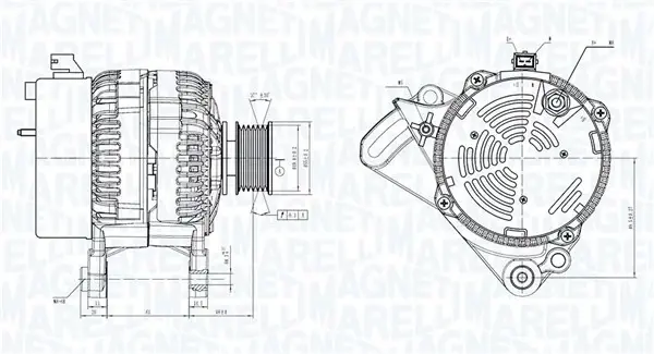 VW Генератор SEAT, SKODA 91- MAGNETI MARELLI 063730733010 (фото 1)
