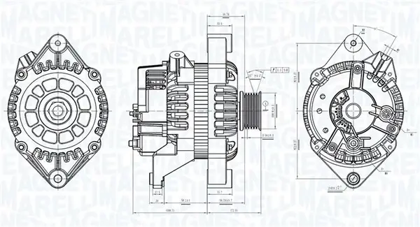 OPEL генератор (новий) ASTRA F MAGNETI MARELLI 063731053010 (фото 1)