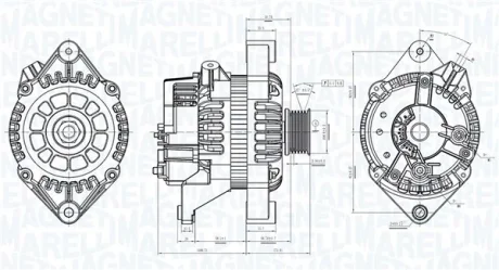 OPEL генератор (новий) ASTRA F MAGNETI MARELLI 063731053010