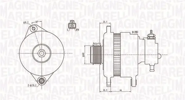 Генератор MAGNETI MARELLI 063731900010 (фото 1)