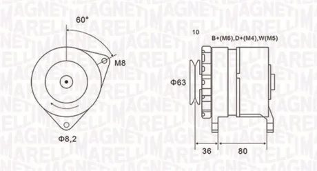 Генератор MAGNETI MARELLI 063735060010