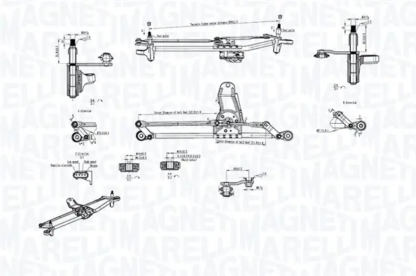 Magneti Marelli Система склоочисників MAGNETI MARELLI 064351729010 (фото 1)