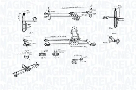 Magneti Marelli Система склоочисників MAGNETI MARELLI 064351729010
