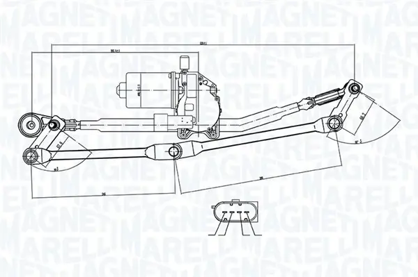 Magneti Marelli Система склоочисників MAGNETI MARELLI 064351765010 (фото 1)