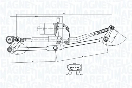 Magneti Marelli Система склоочисників MAGNETI MARELLI 064351765010