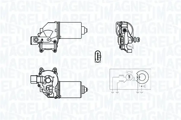 BMW Двигун склоочисника X1 (E84) MAGNETI MARELLI 064378400010 (фото 1)