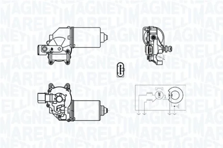 BMW Двигун склоочисника X1 (E84) MAGNETI MARELLI 064378400010