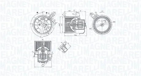Вентилятор салону DACIA DUSTER, LOGAN II, LOGAN MCV II, SANDERO II RENAULT CLIO IV, DUSTER, LOGAN I, LOGAN/STEPWAY II, SANDERO/STEPWAY II, THALIA III 0.9-2.0 02.08- MAGNETI MARELLI 069412247010