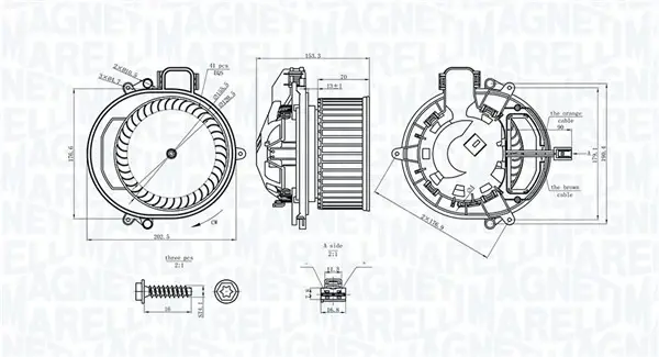 BMW Вентилятор салону 1 (F20), 1 (F21), 2 Купе (F22, F87), 3 (F30, F80) MAGNETI MARELLI 069412722010 (фото 1)