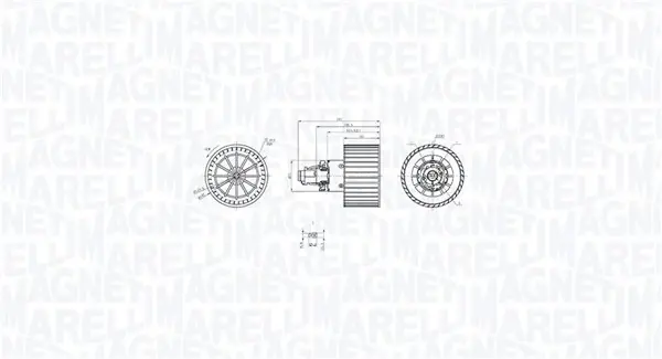 VW Вентилятора салону Audi 100, A6 90- MAGNETI MARELLI 069412757010 (фото 1)