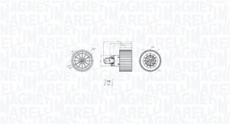 VW Вентилятора салону Audi 100, A6 90- MAGNETI MARELLI 069412757010