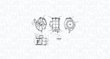 Вентилятор салону AUDI A6 ALLROAD C6, A6 C6, R8, R8 SPYDER SKODA OCTAVIA II 2.0-5.2 05.04-07.15 MAGNETI MARELLI 069412759010