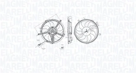 MINI Вентилятор радіатор (з дифузором) MINI (R56), MINI Roadster (R59) MAGNETI MARELLI 069422851010