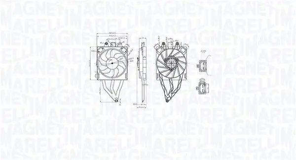 Magneti Marelli Вентилятор, система охолодження двигуна MAGNETI MARELLI 069422854010 (фото 1)