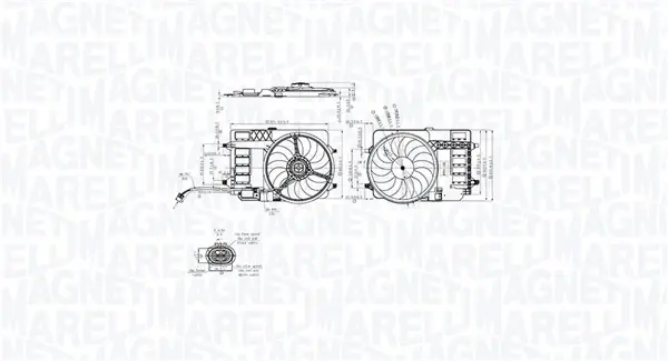 Magneti Marelli Вентилятор, система охолодження двигуна MAGNETI MARELLI 069422859010 (фото 1)