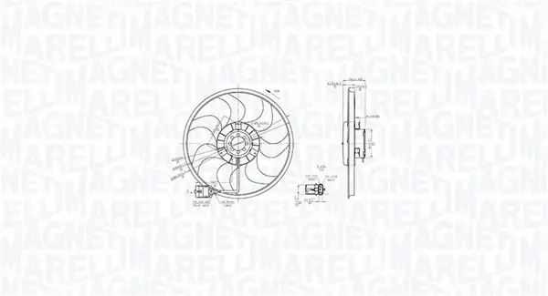 OPEL Вентилятор радіатора Astra H, Zafira B, Chevrolet Viva MAGNETI MARELLI 069422864010 (фото 1)