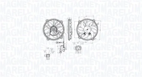Magneti Marelli Вентилятор, система охолодження двигуна MAGNETI MARELLI 069422870010