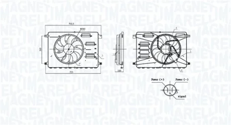 Magneti Marelli Вентилятор, система охолодження двигуна MAGNETI MARELLI 069422899010