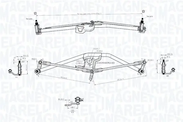 Magneti Marelli Тяги склоочисника MAGNETI MARELLI 085570719010 (фото 1)