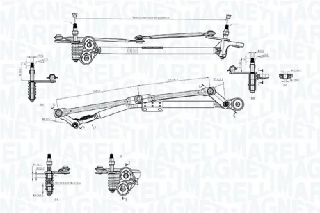 Механзм склоочисникв передн без мотора BMW X5 E70 X6 E71 E72 10.06-07.14 MAGNETI MARELLI 085570727010