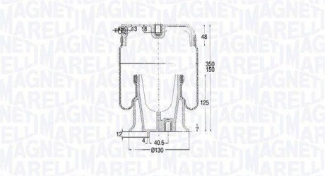 Пневмоподушка гумометалева MAGNETI MARELLI 204241CFG