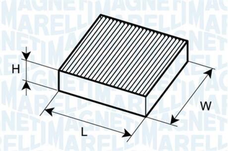 Фільтр салону Fiat Panda/500/500e 06- MAGNETI MARELLI 350203064090 (фото 1)