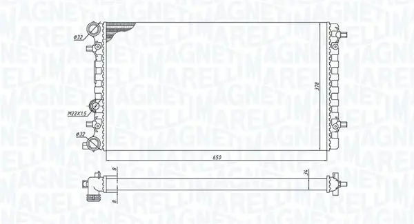 Теплообменник MAGNETI MARELLI 350213105100 (фото 1)