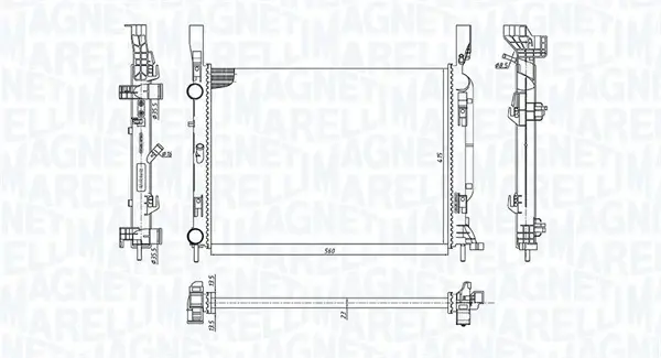 Радіатор системи охолодження MAGNETI MARELLI 350213142600 (фото 1)