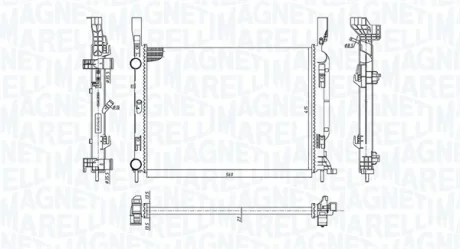 Радіатор системи охолодження MAGNETI MARELLI 350213142600