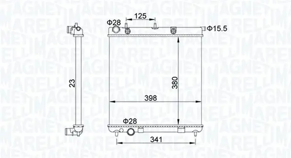 Радіатор CITROEN C3 1.4, 1.6, 1.4HDI MAGNETI MARELLI 350213153700 (фото 1)