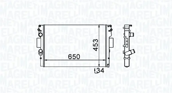 IVECO Радіатор системи охолодження двигуна DAILY IV 06- MAGNETI MARELLI 350213154000 (фото 1)