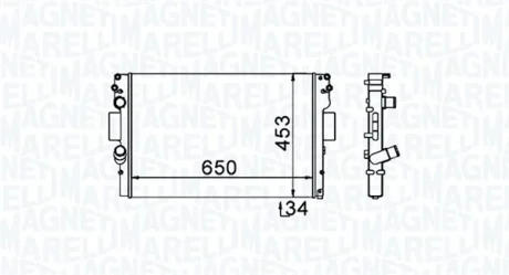IVECO Радіатор системи охолодження двигуна DAILY IV 06- MAGNETI MARELLI 350213154000
