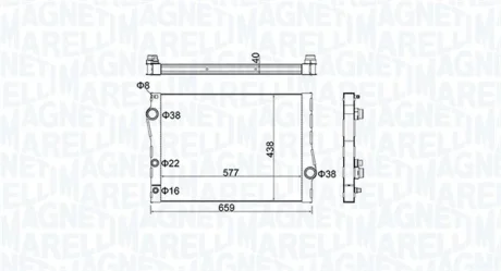 Радіатор системи охолодження MAGNETI MARELLI 350213163500