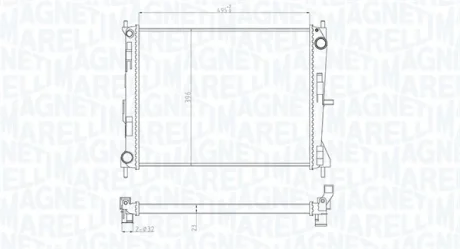 RENAULT Радиатор охлаждения Clio III,Nissan Micra III 1.5dCi 03- MAGNETI MARELLI 350213165300