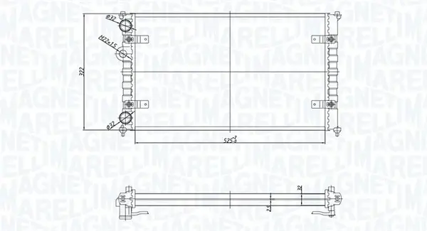 VW Радиатор охлаждения Caddy II,Polo,Seat MAGNETI MARELLI 350213167700 (фото 1)