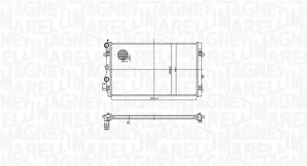 Magneti Marelli Радіатор, система охолодження двигуна MAGNETI MARELLI 350213167900 (фото 1)