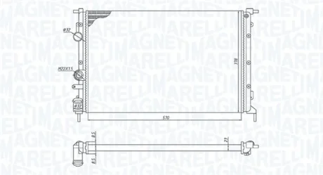 Радіатор RENAULTR Megane 2.0 MAGNETI MARELLI 350213171700