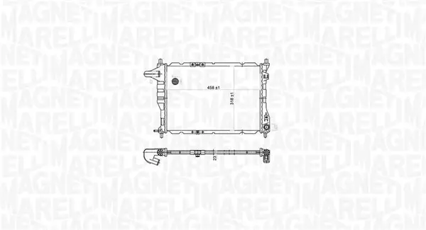 CHEVROLET радіатор охолодження Matiz,Spark 0.8/1.0 05- MAGNETI MARELLI 350213177900 (фото 1)