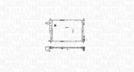 CHEVROLET радіатор охолодження Matiz,Spark 0.8/1.0 05- MAGNETI MARELLI 350213177900