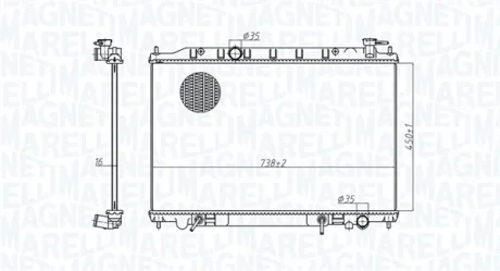 Magneti Marelli Радіатор, система охолодження двигуна MAGNETI MARELLI 350213179200