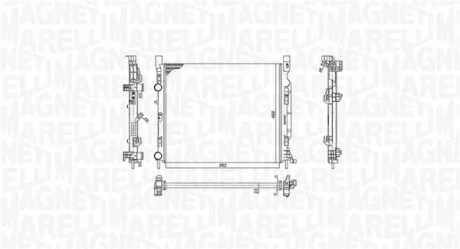 RENAULT Радатор охолодження KangooDB Citan 1.2/1.5dCi 08- MAGNETI MARELLI 350213186900