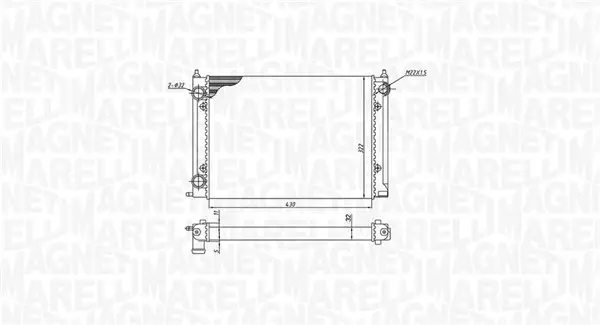 Радіатор VW GOLF II MAGNETI MARELLI 350213187400 (фото 1)
