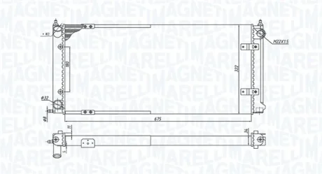 VW радіатор вод. охолодження GOLF GTD 1.6 85- MAGNETI MARELLI 350213188300