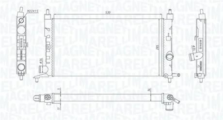 OPEL Радіатор сист. охолодження Combo, Corsa B, Chevrolet MAGNETI MARELLI 350213190400