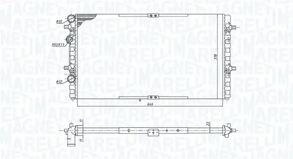Радіатор SEAT IBIZA II -02 MAGNETI MARELLI 350213191400 (фото 1)