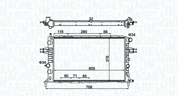 Радіатор OPEL ASTRA G -05 MAGNETI MARELLI 350213192300 (фото 1)