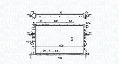 Радіатор OPEL ASTRA G -05 MAGNETI MARELLI 350213192300